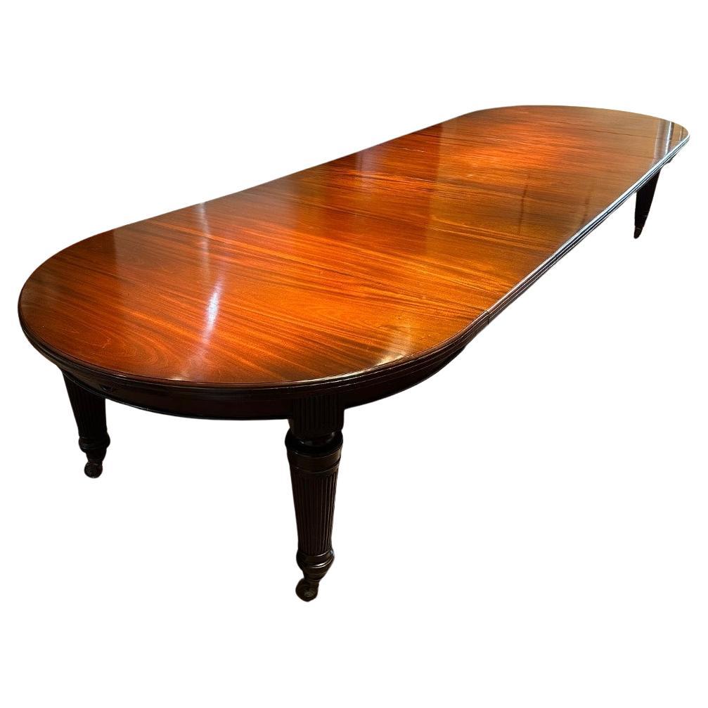Very large antique Victorian dining table For Sale