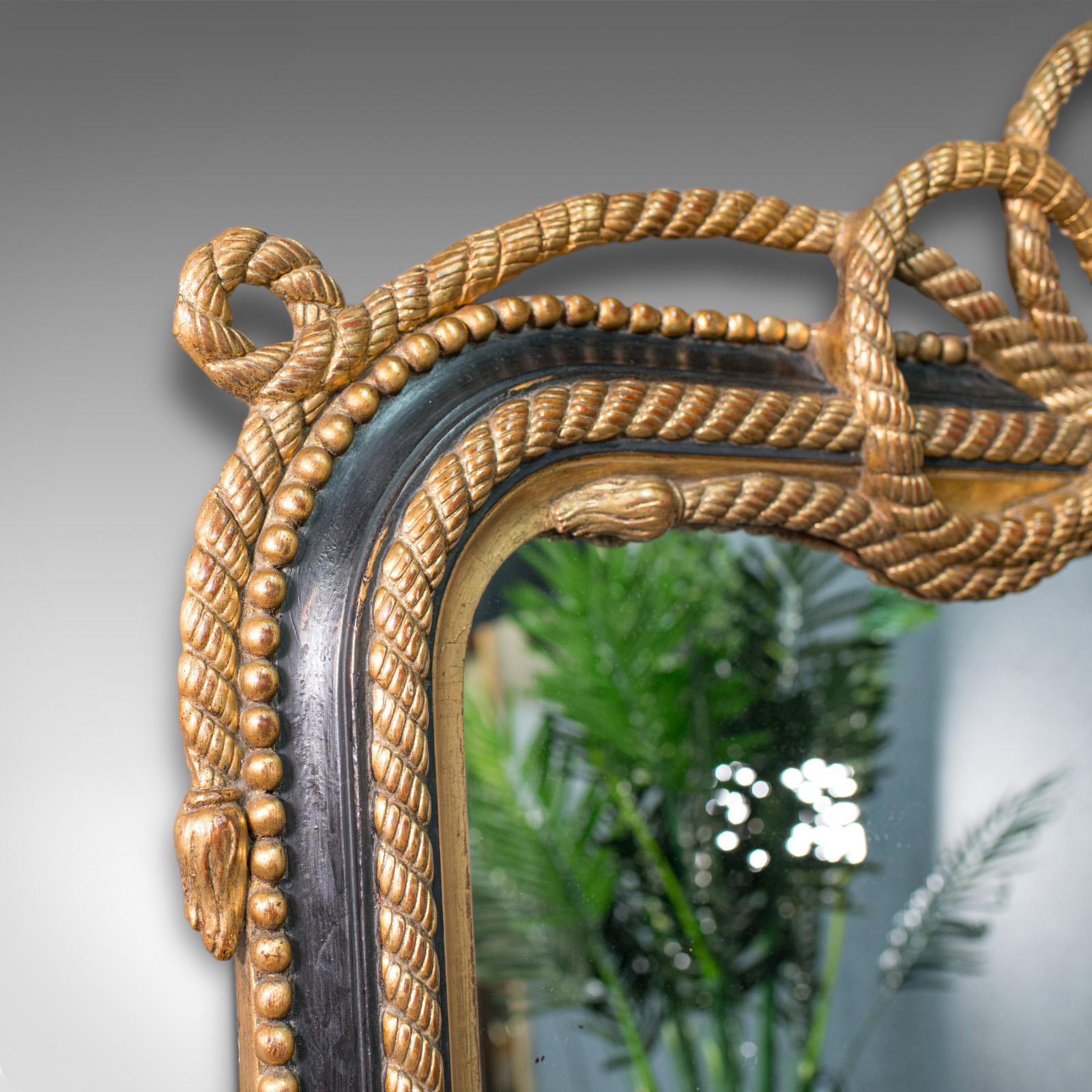 Giltwood Very Large Antique Wall Mirror, English, Gilt, Overmantel, Dressing, Regency