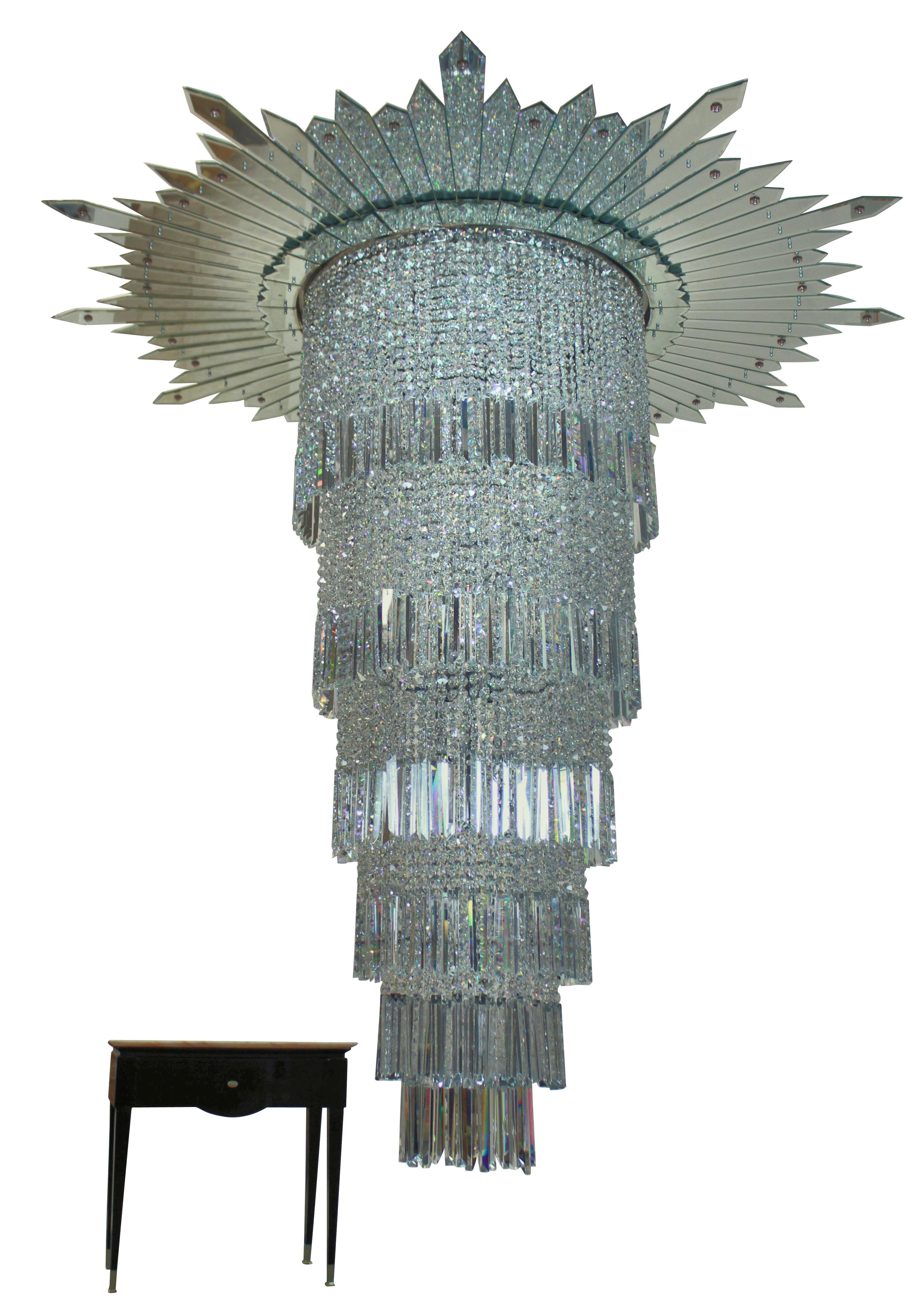 Very Large Art Deco Chandelier from the Original Adelphi Building, London For Sale 9