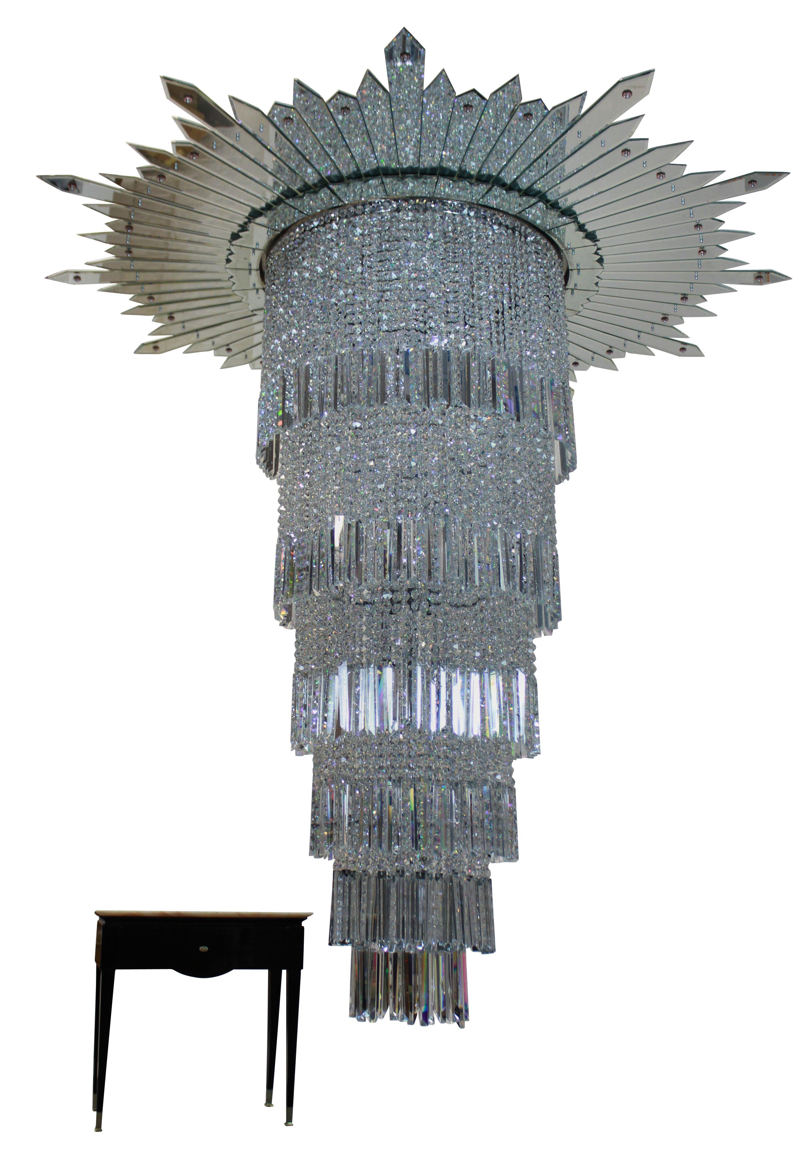 Mid-20th Century Very Large Art Deco Chandelier from the Original Adelphi Building, London
