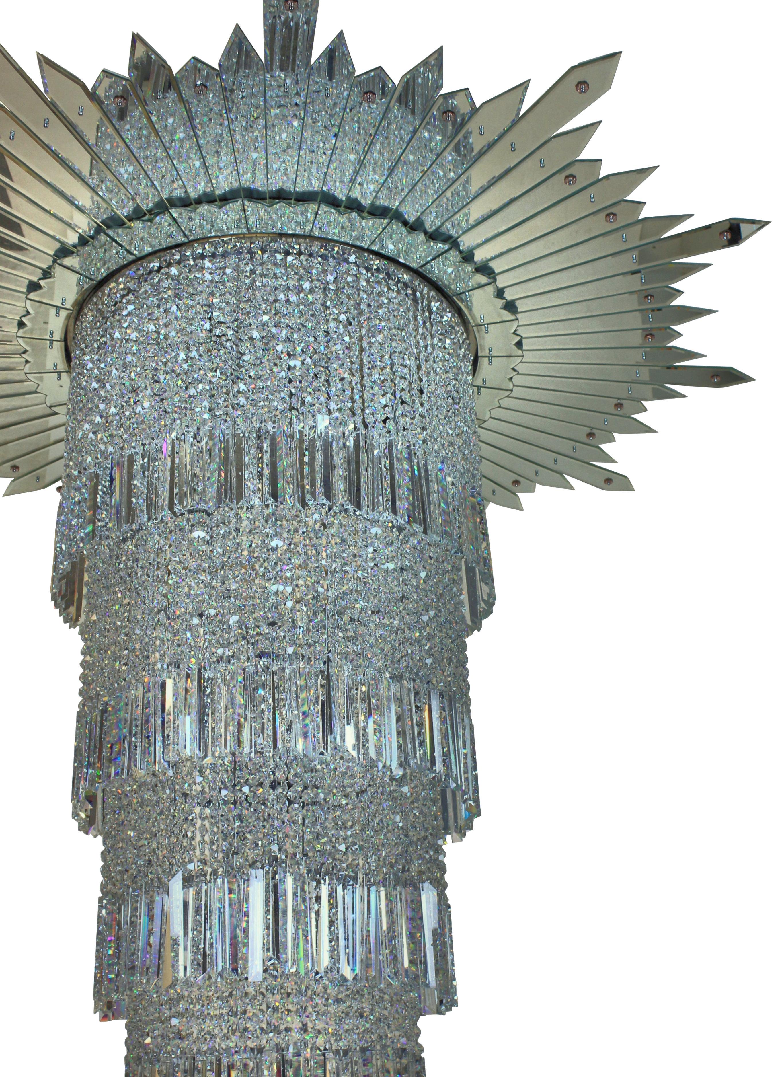 Very Large Art Deco Chandelier from the Original Adelphi Building, London For Sale 1