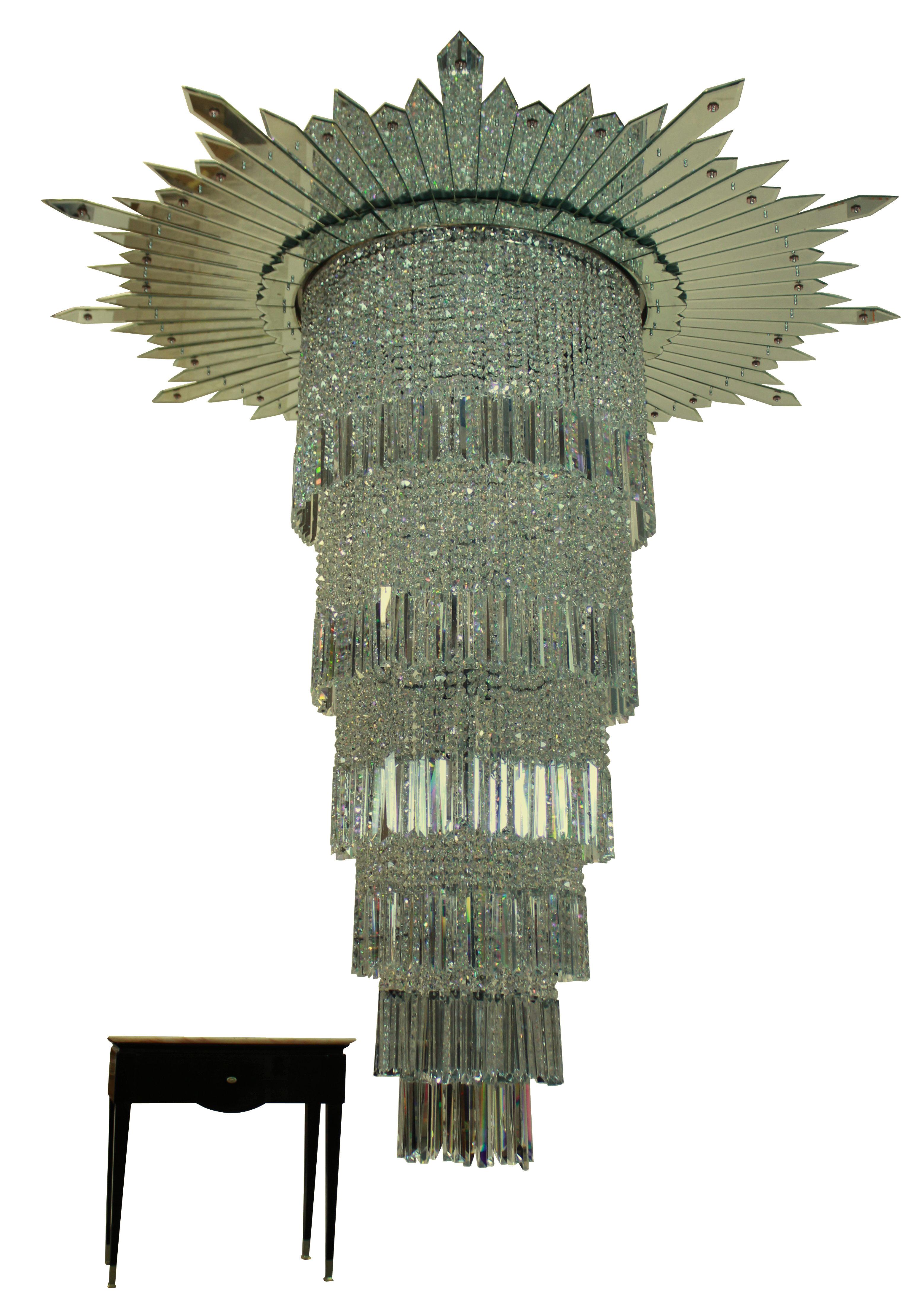 Very Large Art Deco Chandelier from the Original Adelphi Building, London 1