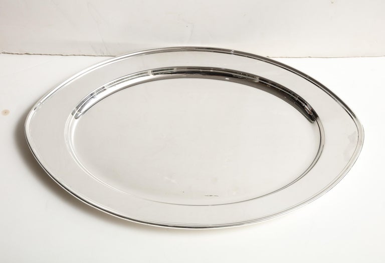 Very Large Art Deco Period Solid Sterling Silver Serving Platter/Tray by Gorham For Sale 6