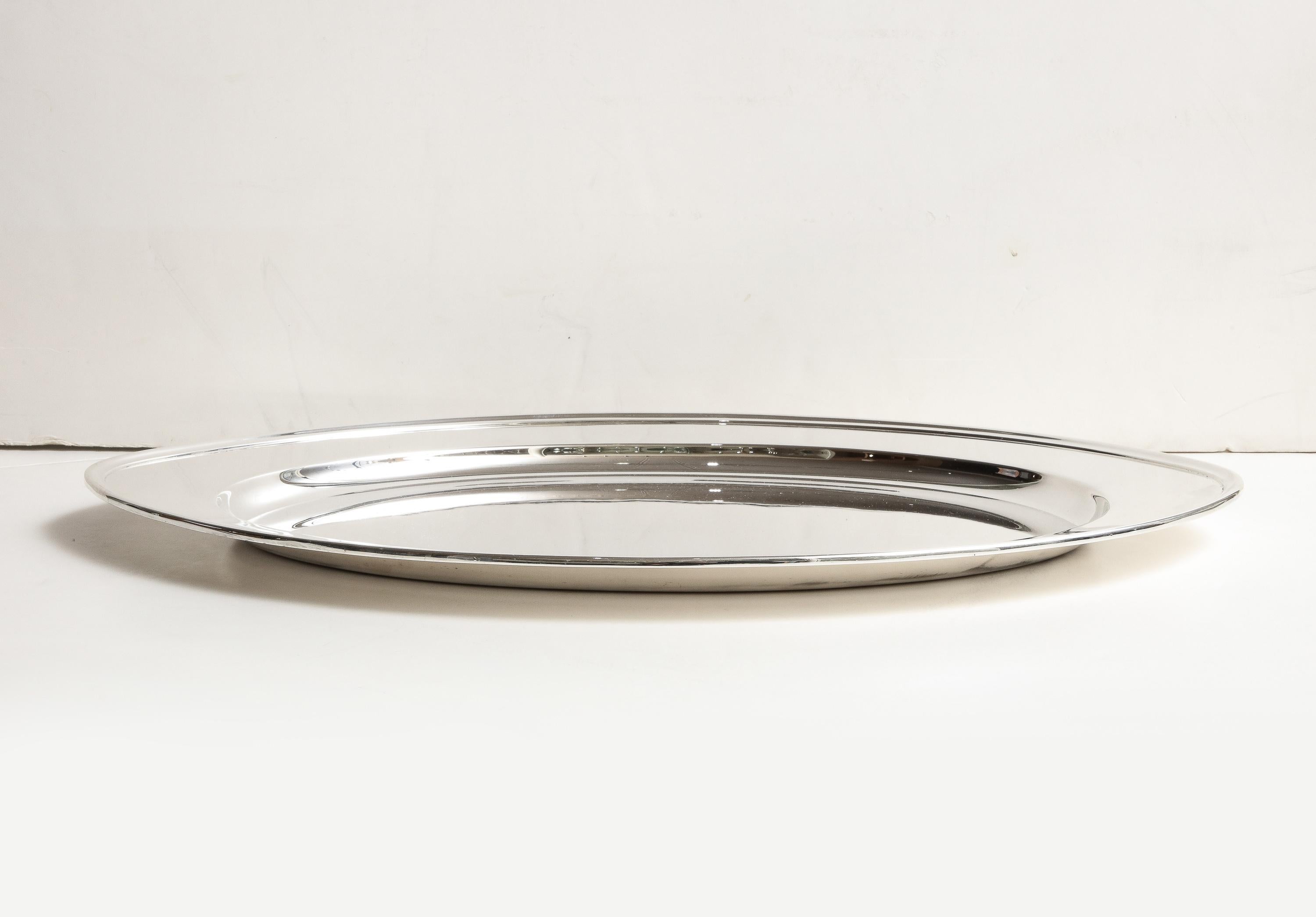 Sehr große Servierplatte/Tablett aus massivem Sterlingsilber aus der Art-Déco-Periode von Gorham im Angebot 6