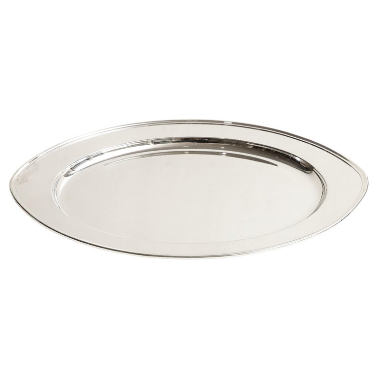 Very Large Art Deco Period Solid Sterling Silver Serving Platter/Tray by Gorham For Sale at 1stDibs