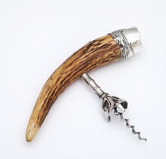 Very Large Art Nouveau Sterling Silver-Mounted Corkscrew