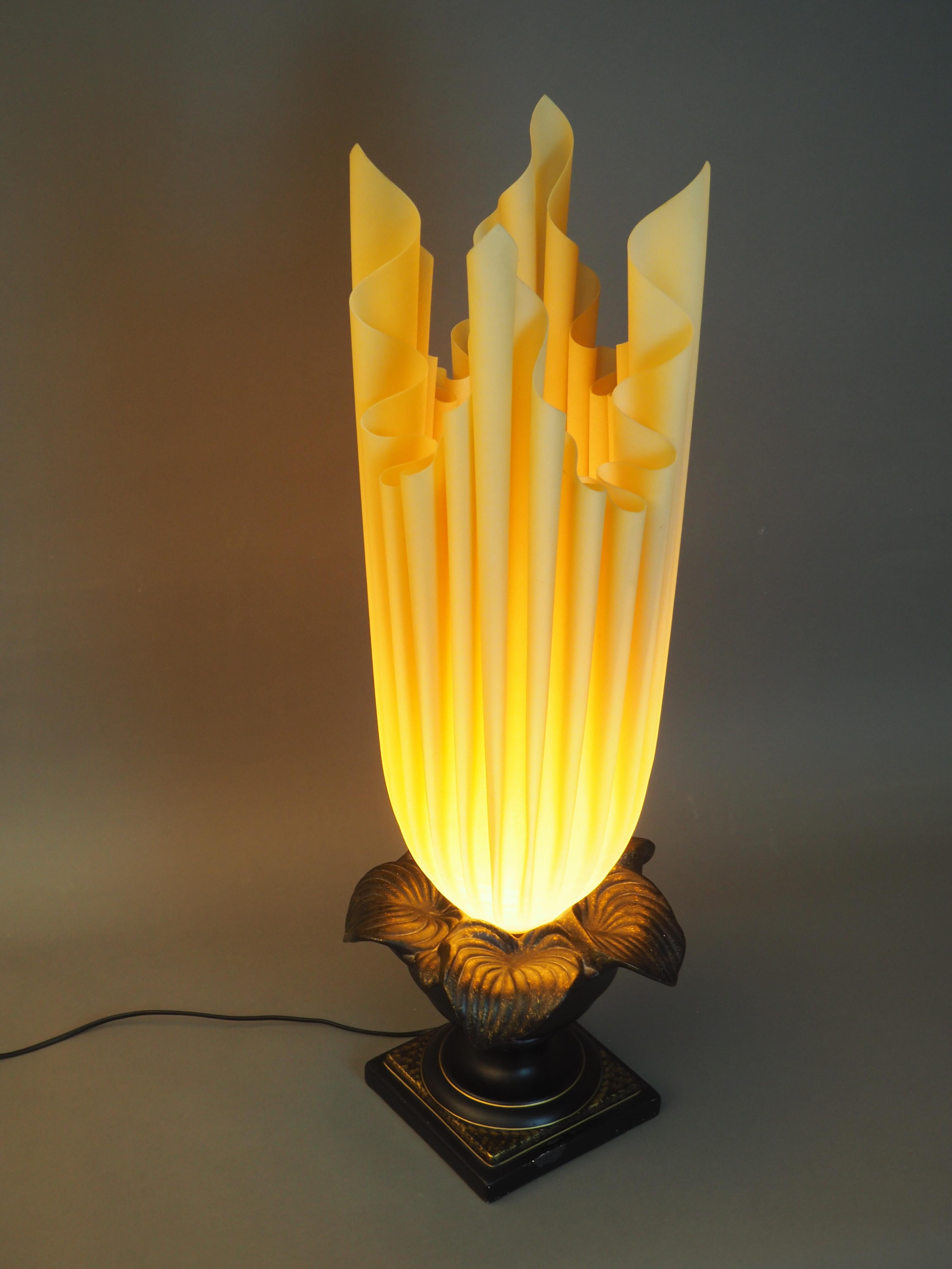 Resin Very Large Athena Table Lamp by Georgia Jacob, France, circa  1970s For Sale