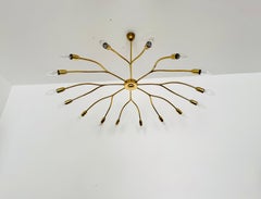 Very Large Austrian Brass Chandelier by Kalmar