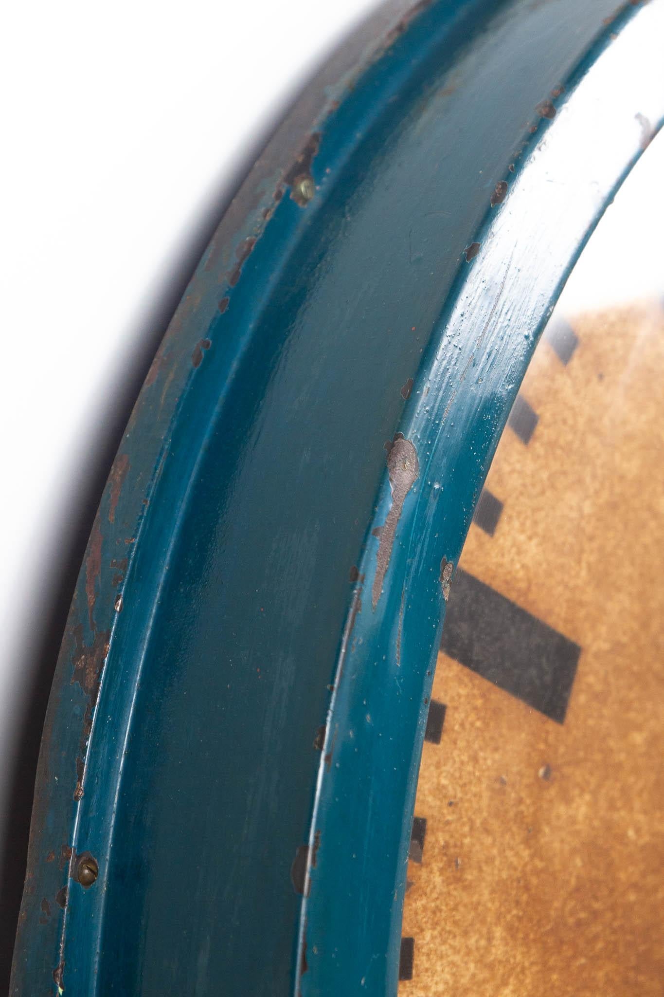 German Very Large Blue Siemens Clock For Sale