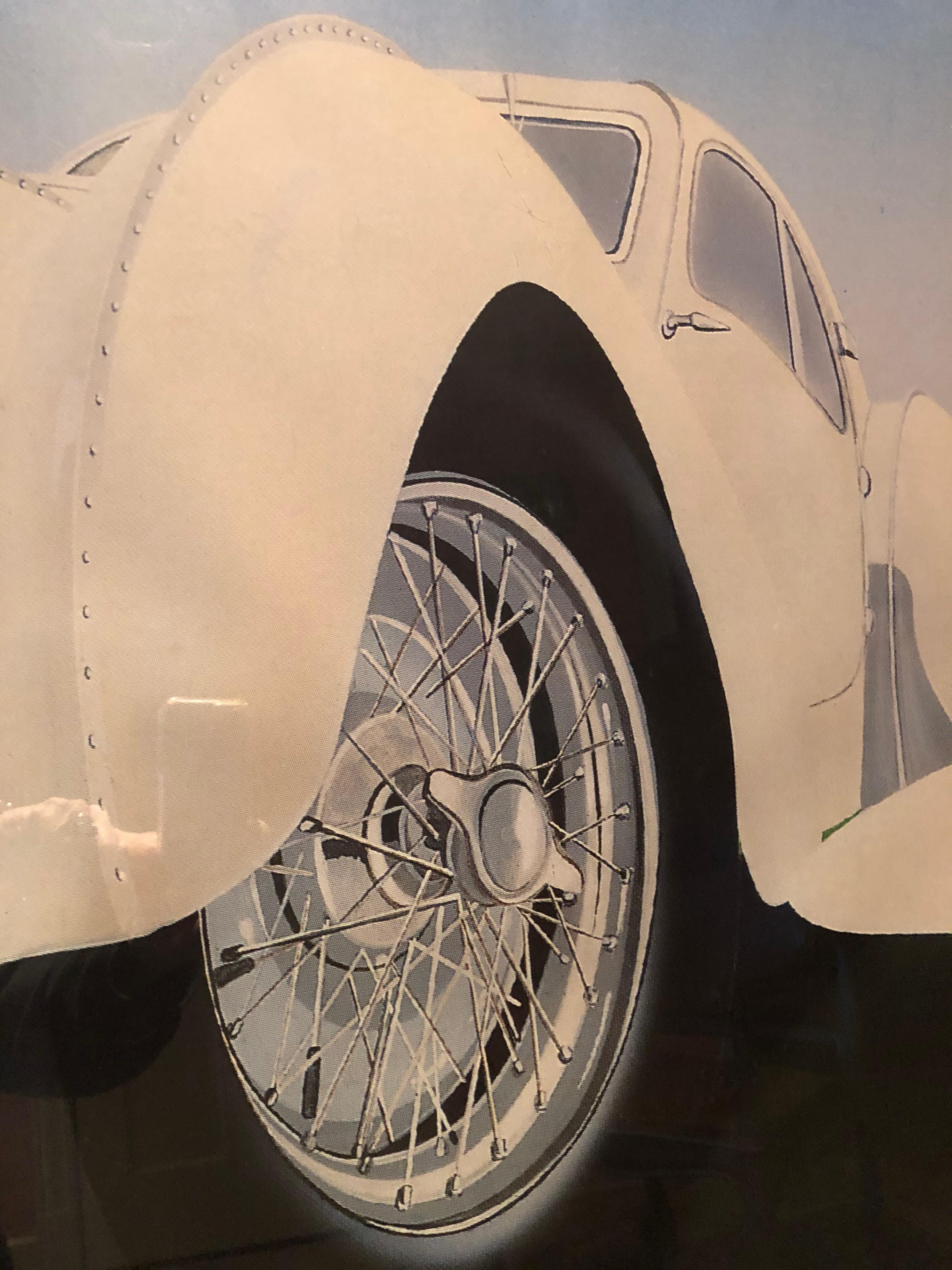 Late 20th Century Very Large Bold and Glamorous Art Deco Louis Vuitton and Bugatti Poster