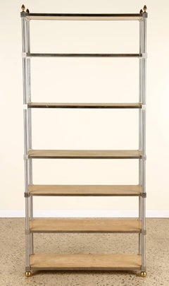 Very Large Brass and Iron Etagere Attributed to Maison Jansen