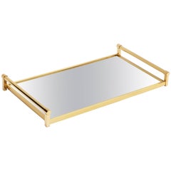 Very Large Brass Drinks Serving Tray by Jacques Adnet