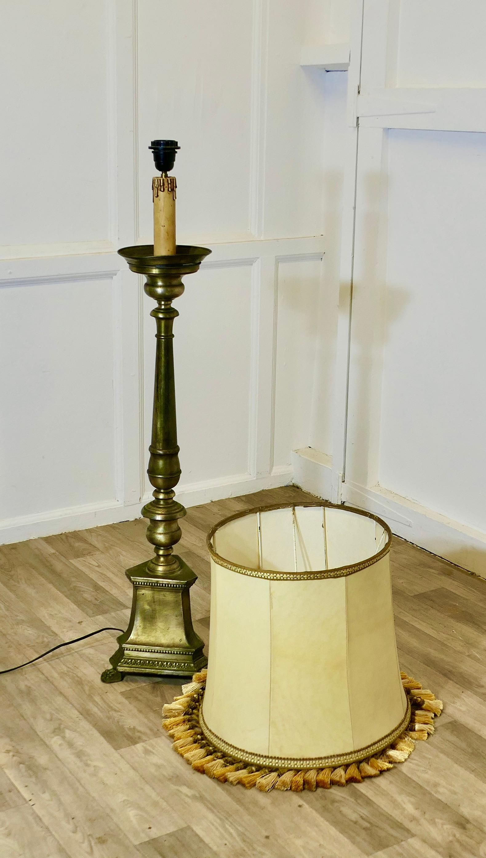 Very Large Brass Table Lamp, or a Half Height Floor Lamp For Sale 5