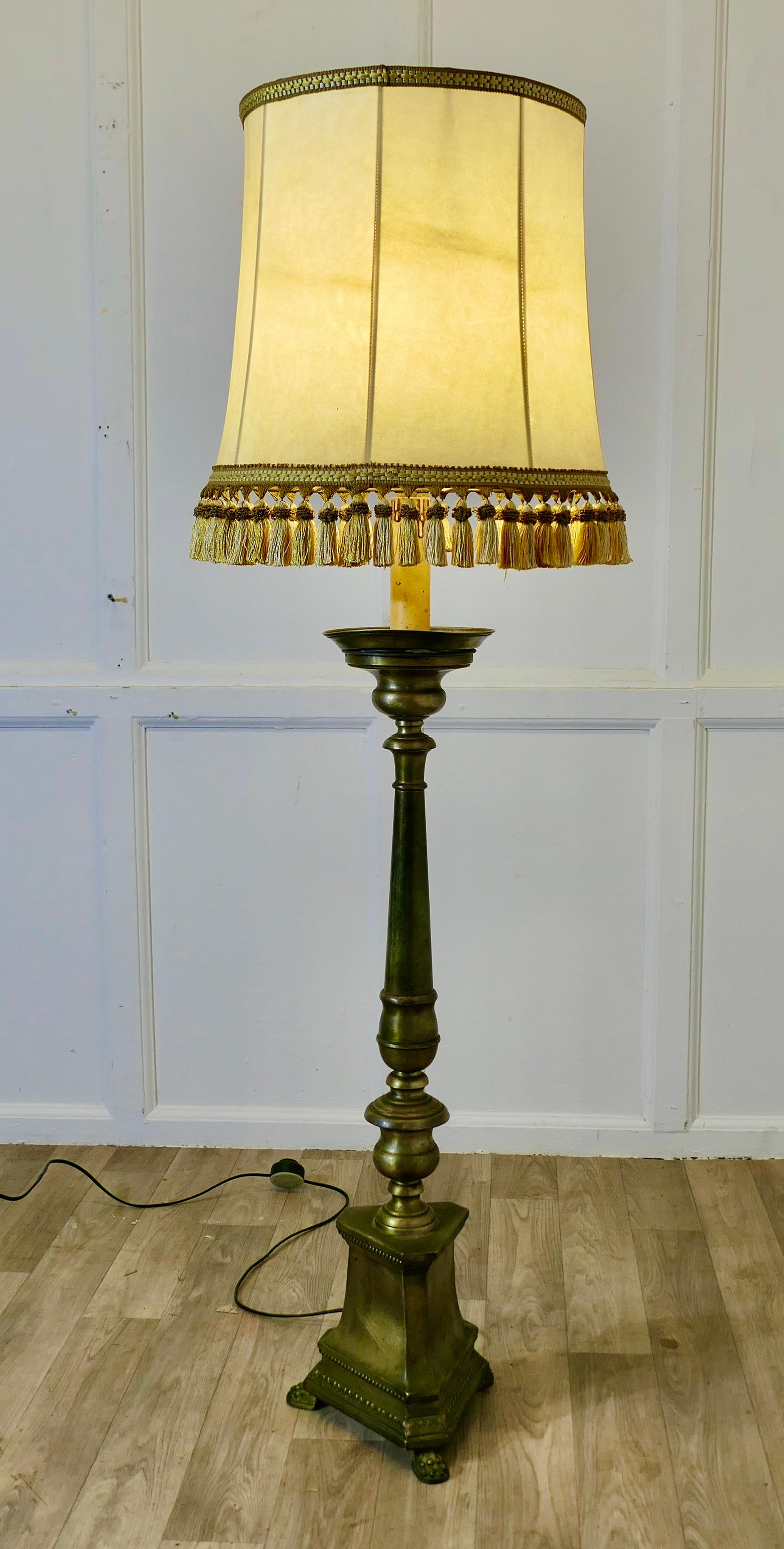 Very Large Brass Table Lamp, or a Half Height Floor Lamp For Sale 2
