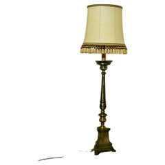 Très grande lampe de table en laiton, ou lampadaire demi-hauteur