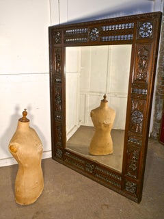 Very Large Bretton Carved Oak Wall Mirror