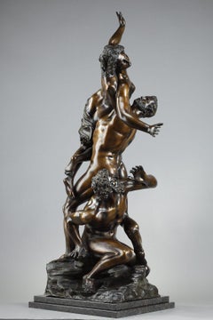 Bronce muy grande "Rapto de una mujer sabina" según Giambologna, s. XIX
