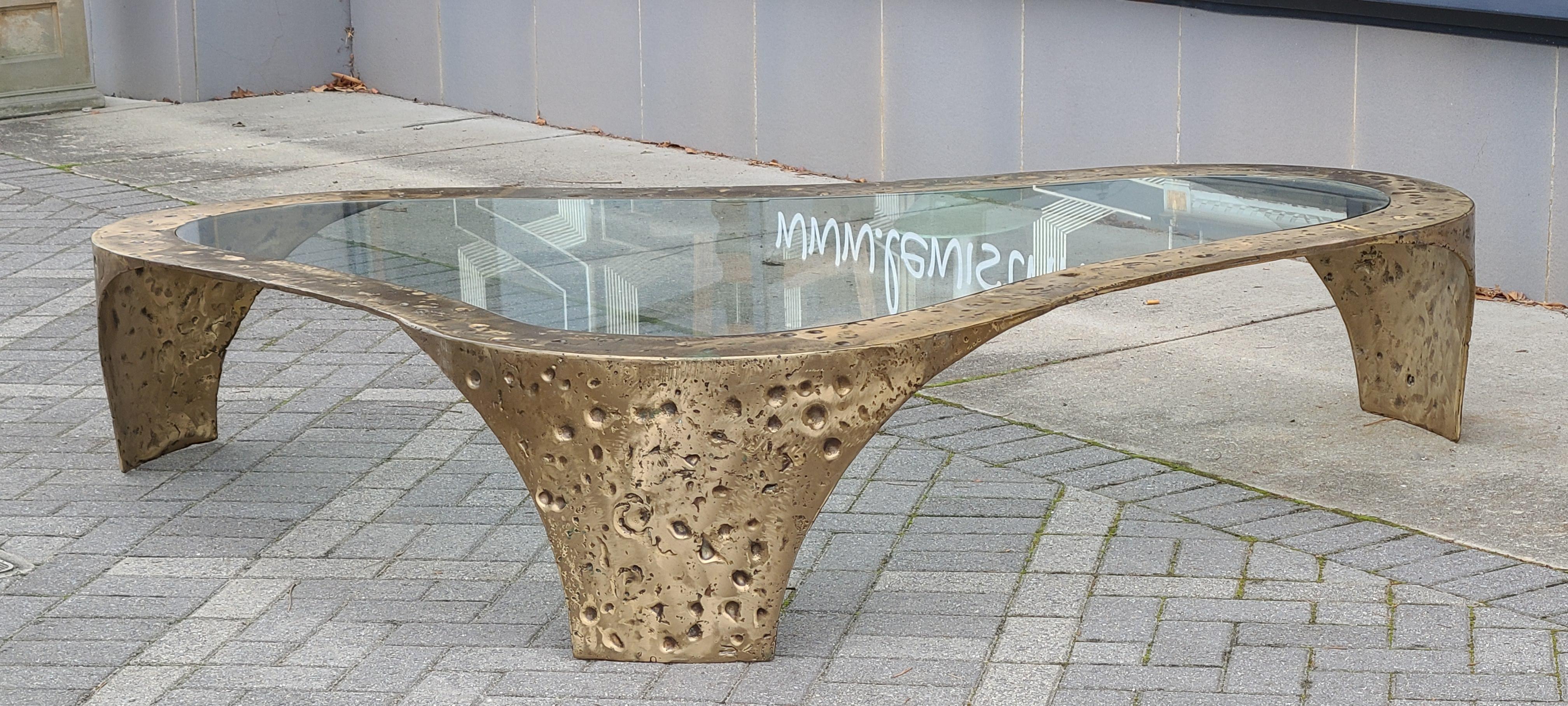 Very Large Bronze Amorphic Coffee Table by Silas Seandel 7