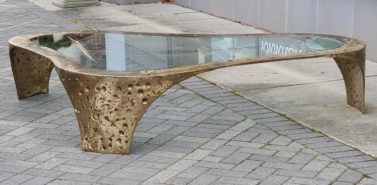 Very Large Bronze Amorphic Coffee Table by Silas Seandel For Sale 8