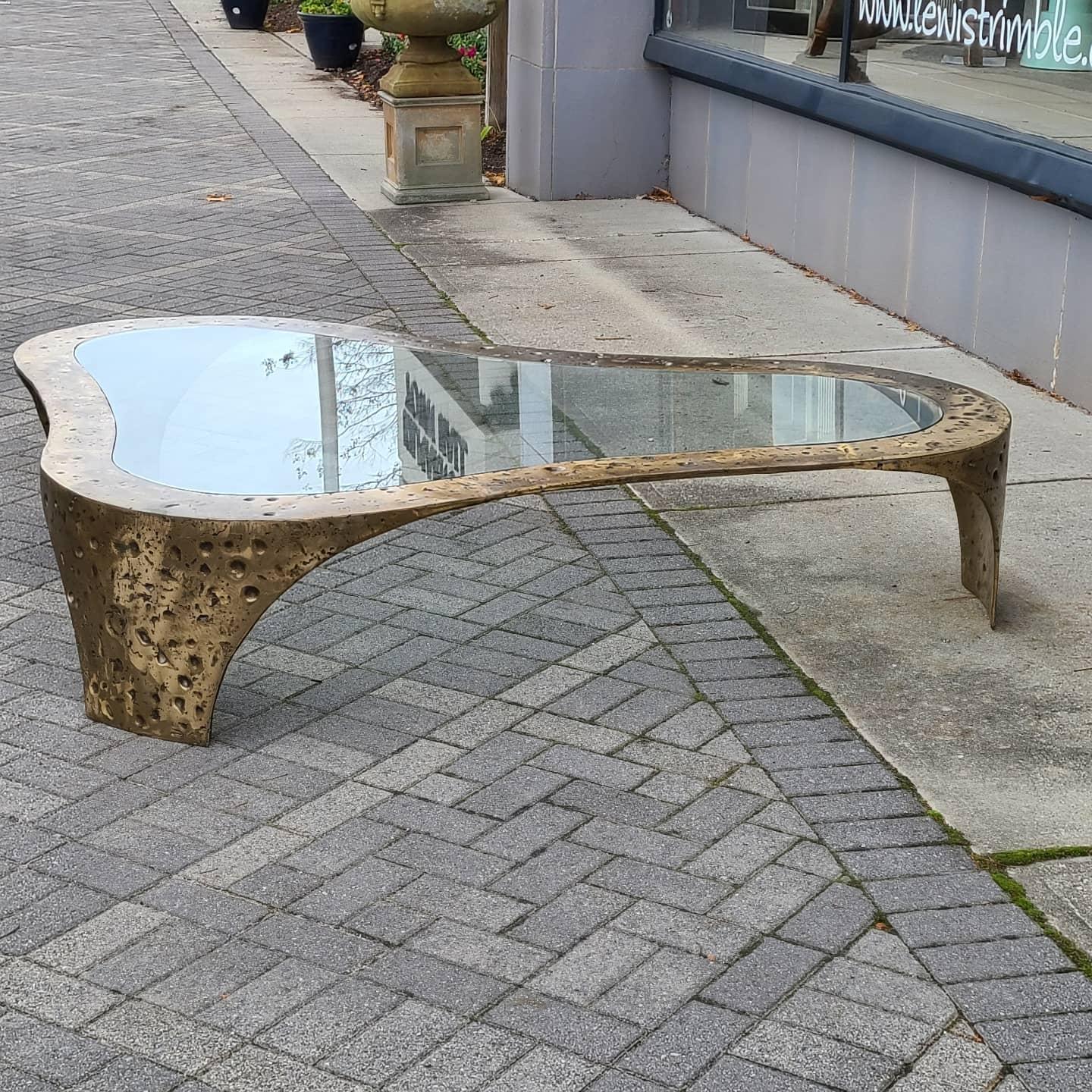 Very Large Bronze Amorphic Coffee Table by Silas Seandel In Good Condition In Kilmarnock, VA
