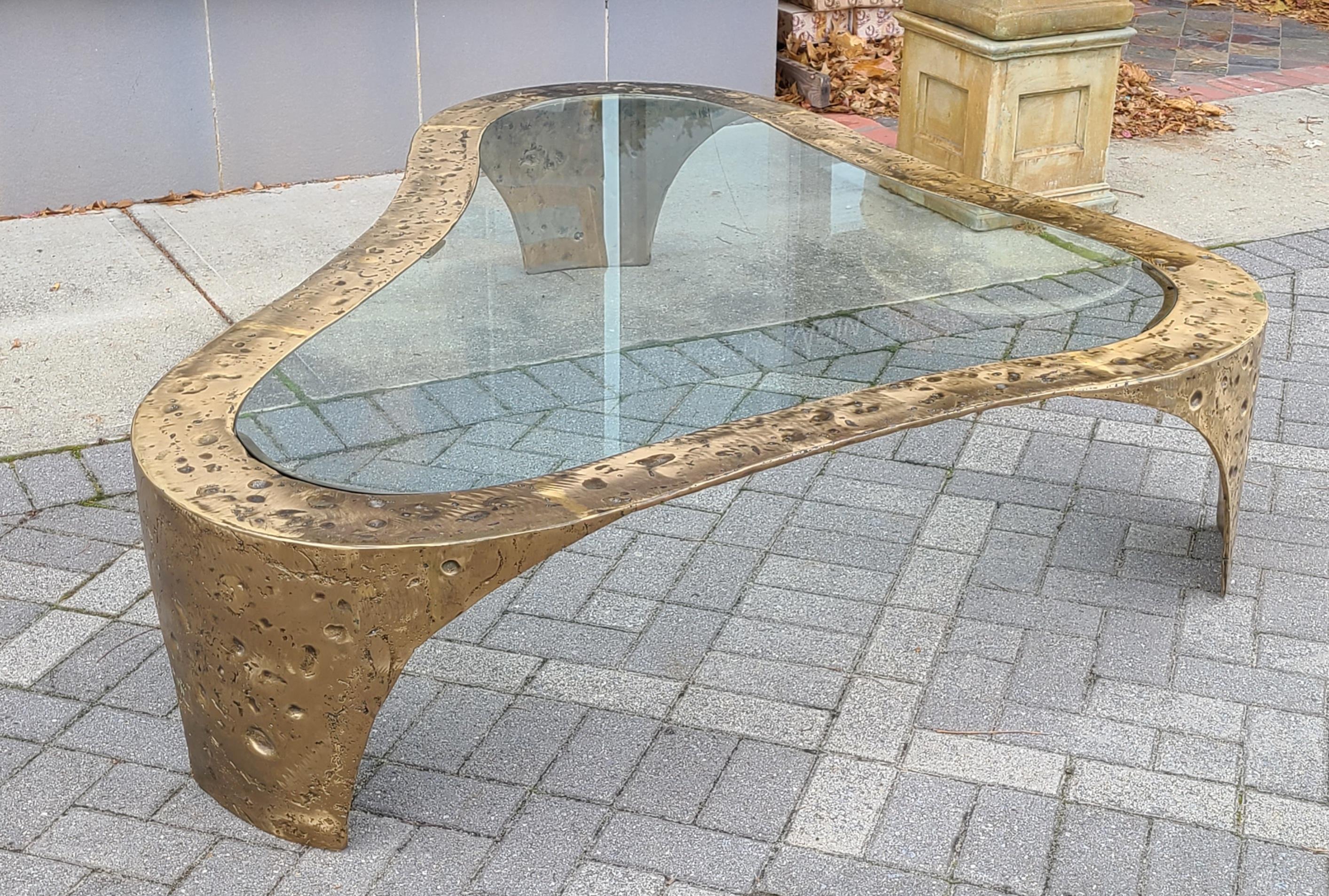 Late 20th Century Very Large Bronze Amorphic Coffee Table by Silas Seandel