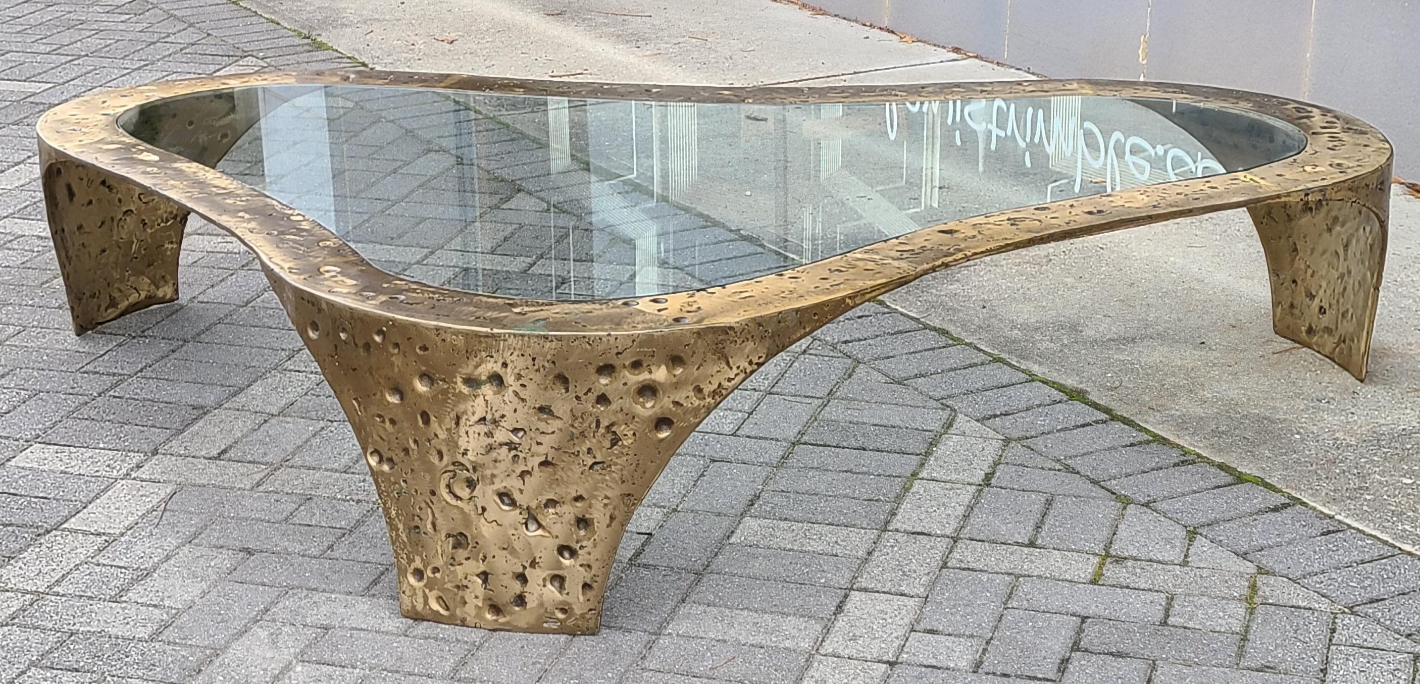 Very Large Bronze Amorphic Coffee Table by Silas Seandel 2