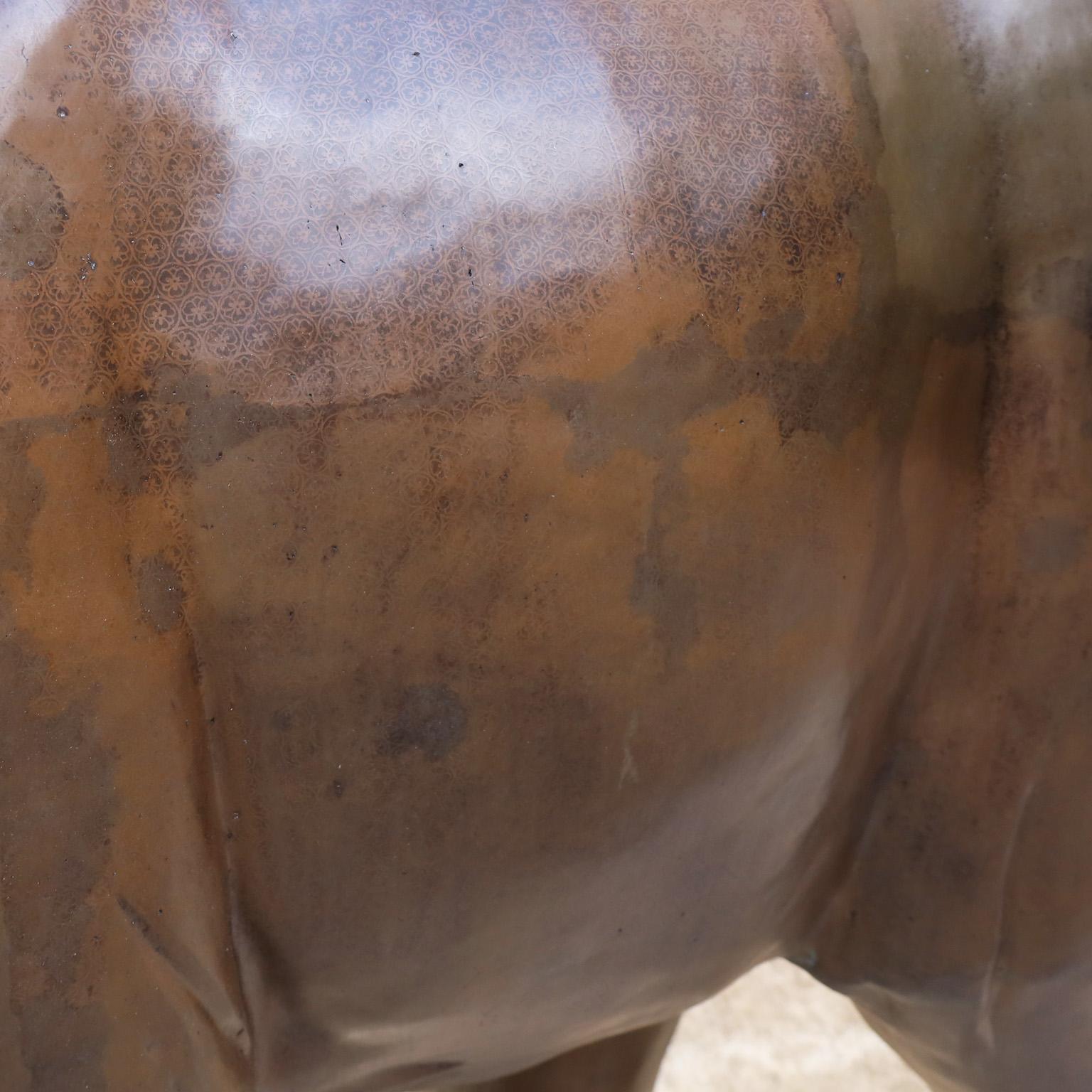 Poli Très grande sculpture d'éléphant en bronze, grandeur nature en vente