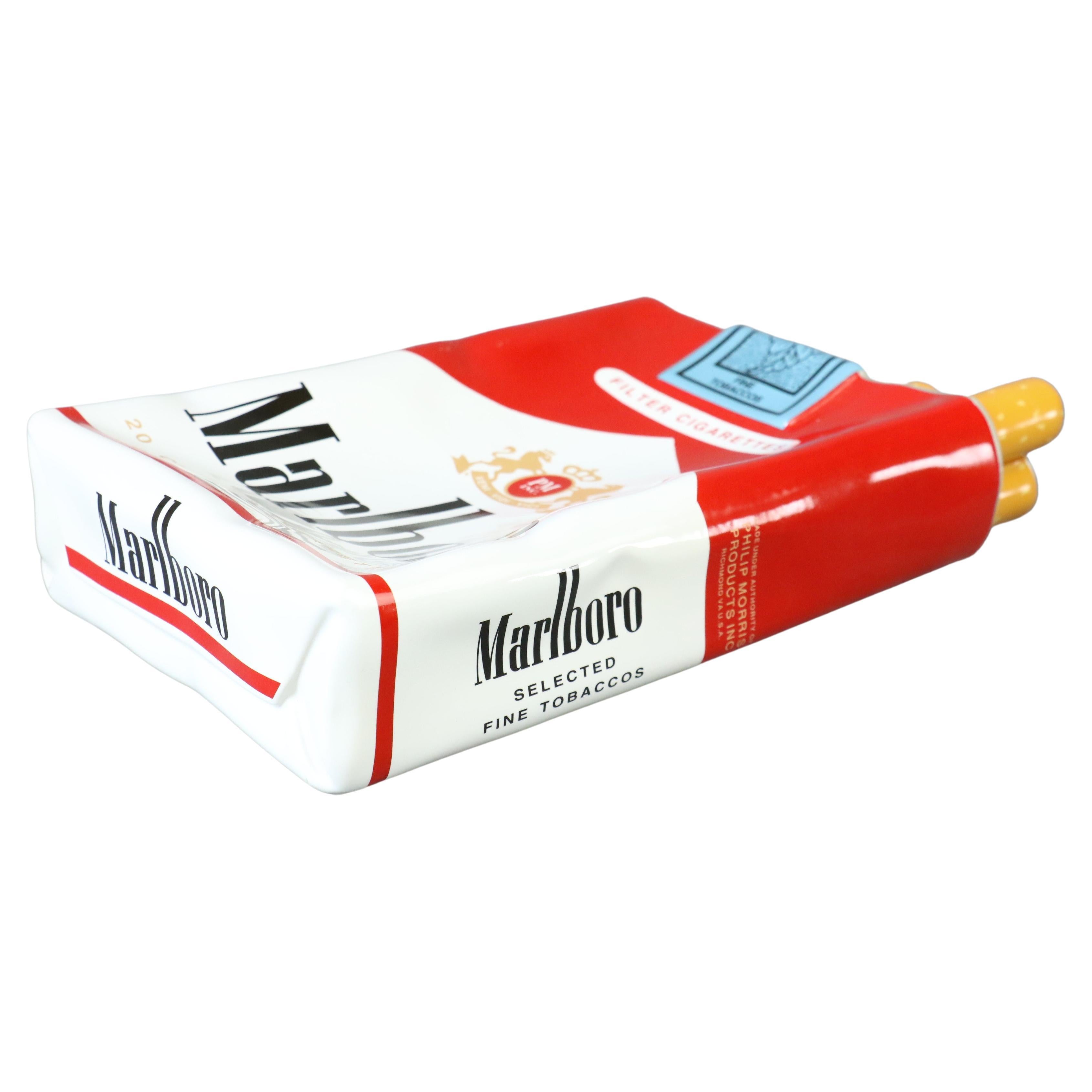 Large ceramic bowl or ahstray for Marlboro, made in France, circa 1970s

The size and material of the Marlboro ashtray make it a massive and impressive piece. Perfectly executed, it creates an optical illusion that will catch the eye in a living