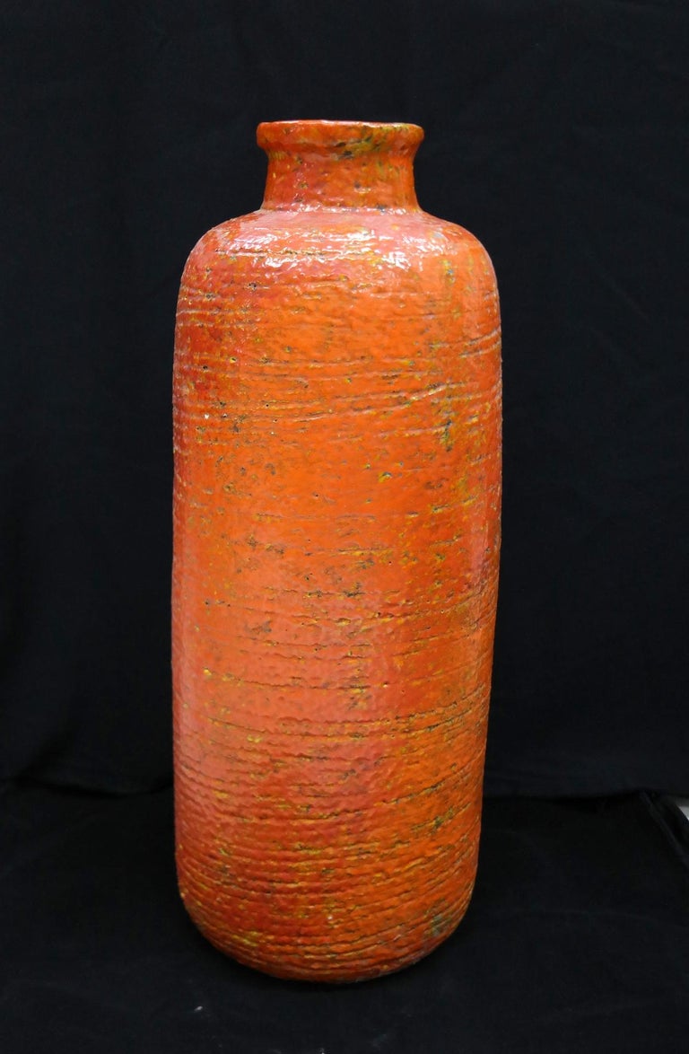 Glazed Very Large Ceramic Midcentury Floor Vase, 1970s