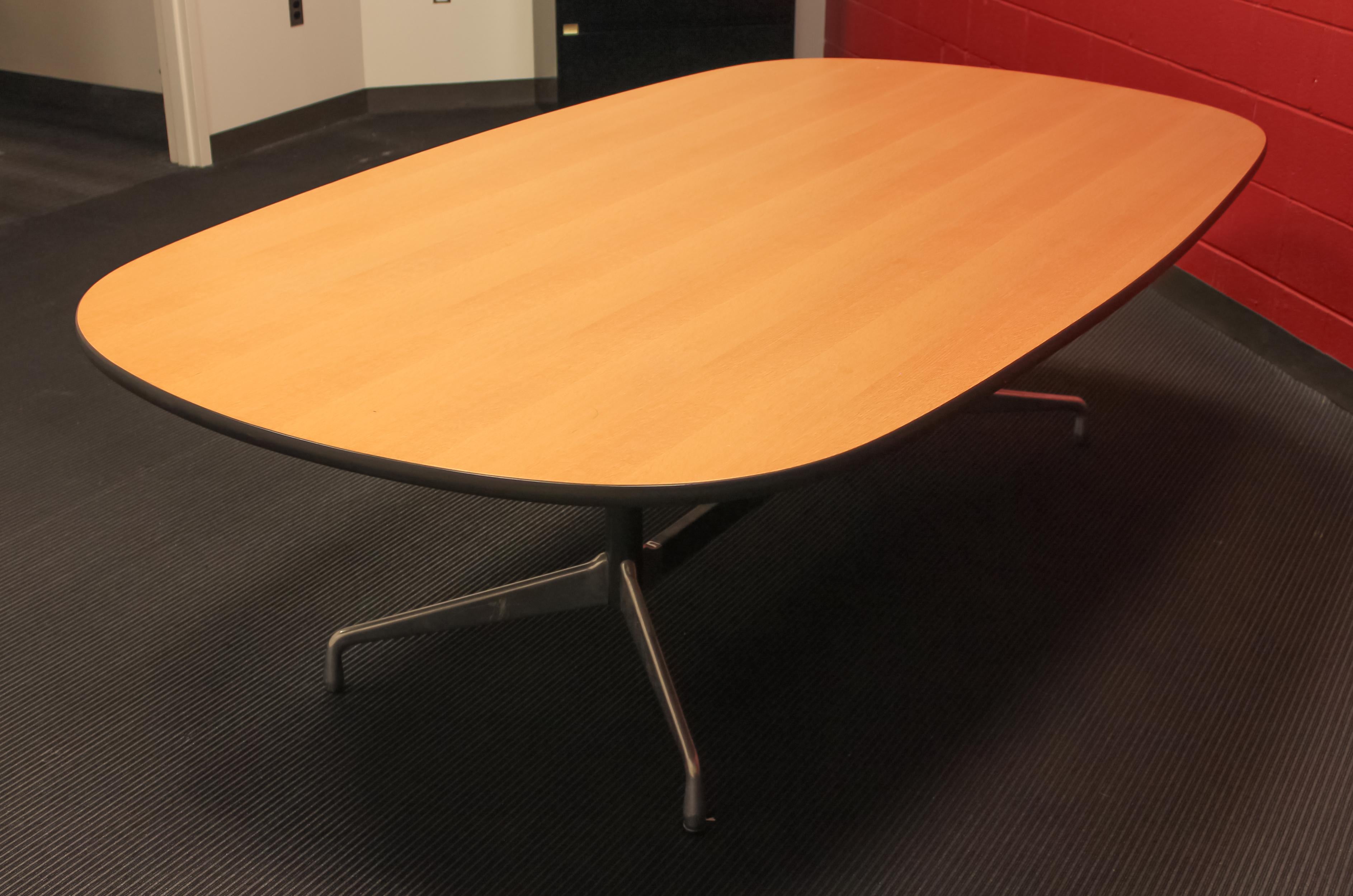 Mid-Century Modern Very Large Charles & Ray Eames for Herman Miller 8' Conference Dining Table Oak For Sale