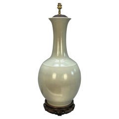 Very Large Chinese Celadon Vase Lamp