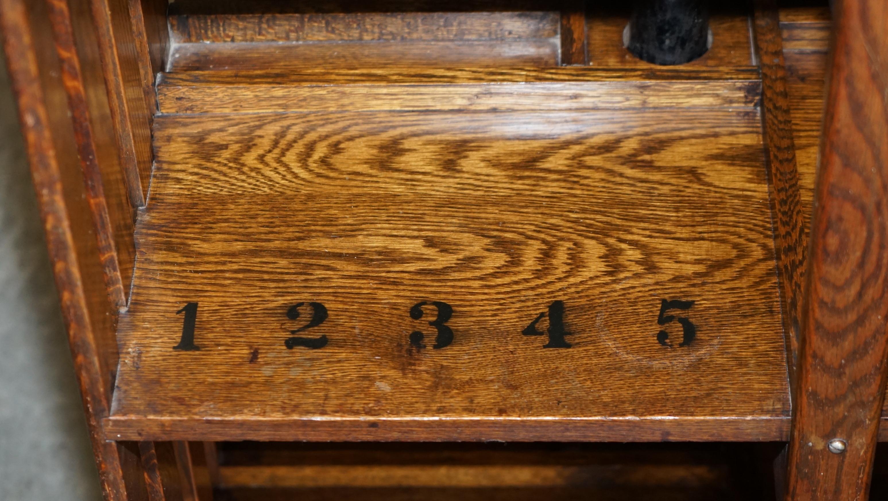 High Victorian Very Large circa 1880 Antique Victorian English Oak Revolving Bookcase Table For Sale