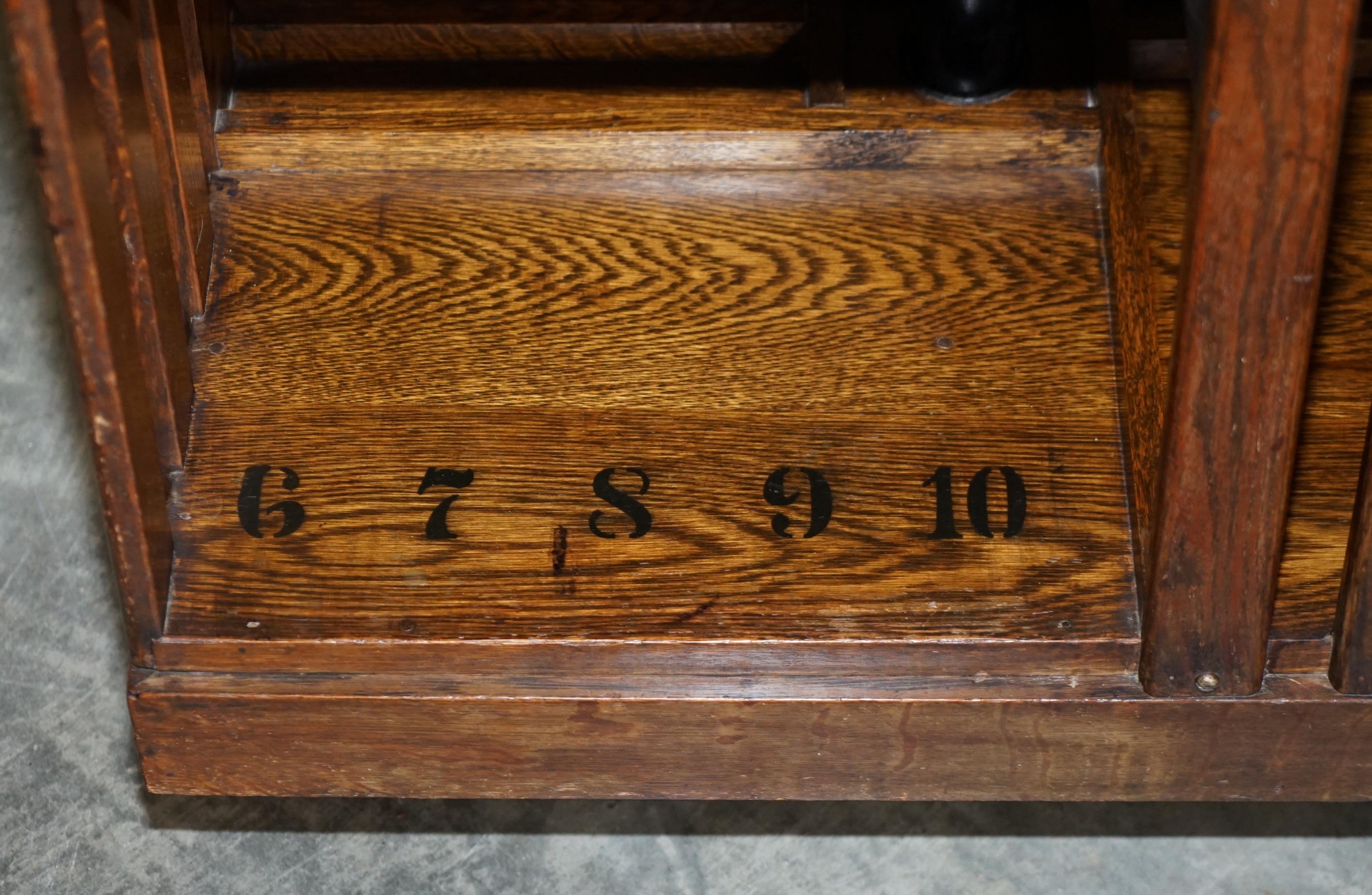 Hand-Crafted Very Large circa 1880 Antique Victorian English Oak Revolving Bookcase Table For Sale