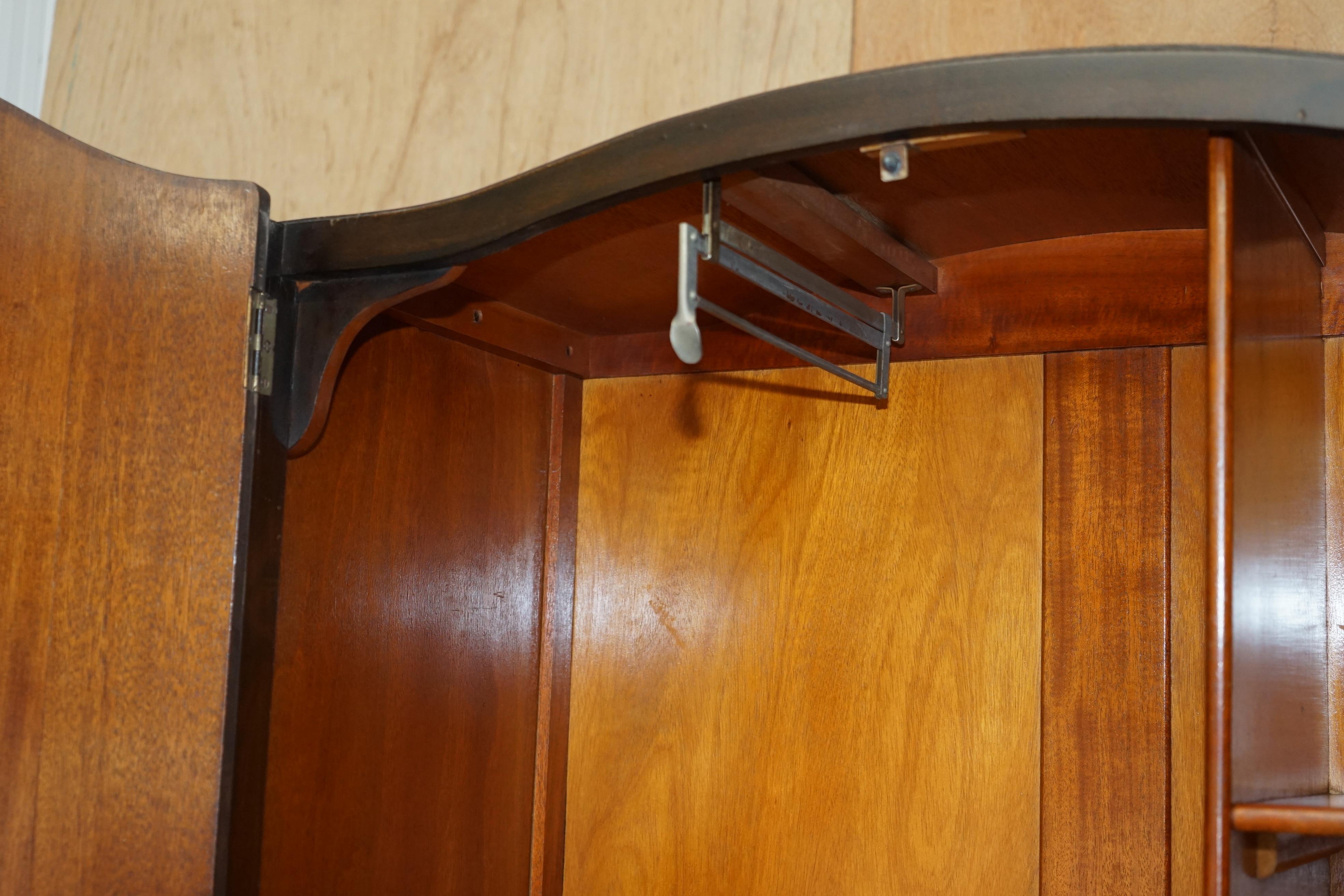 Very Large circa 1930's Maple & Co Burr Walnut Double Wardrobe Part of a Suite 1