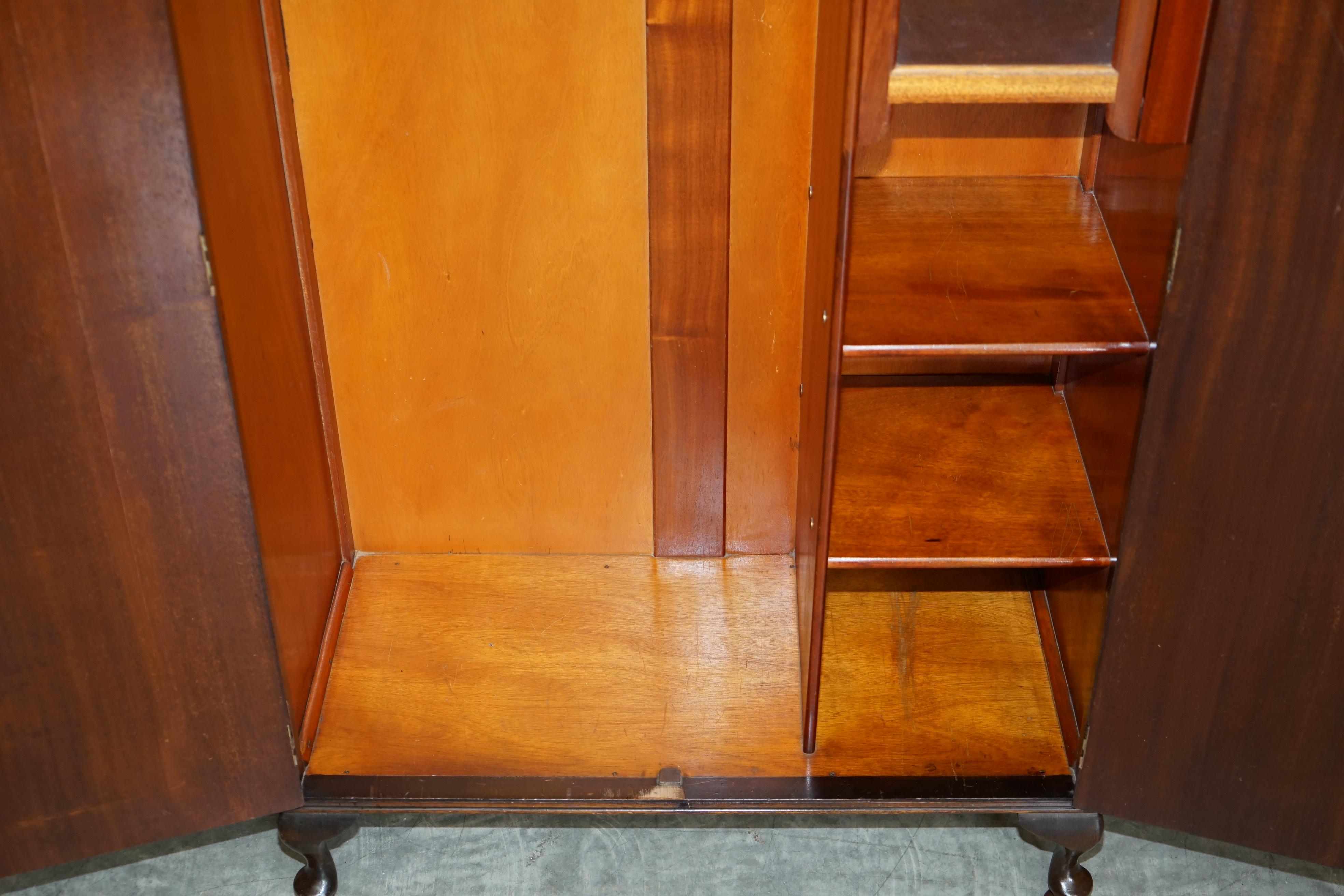Mid-20th Century Very Large circa 1930's Maple & Co Burr Walnut Double Wardrobe Part of a Suite