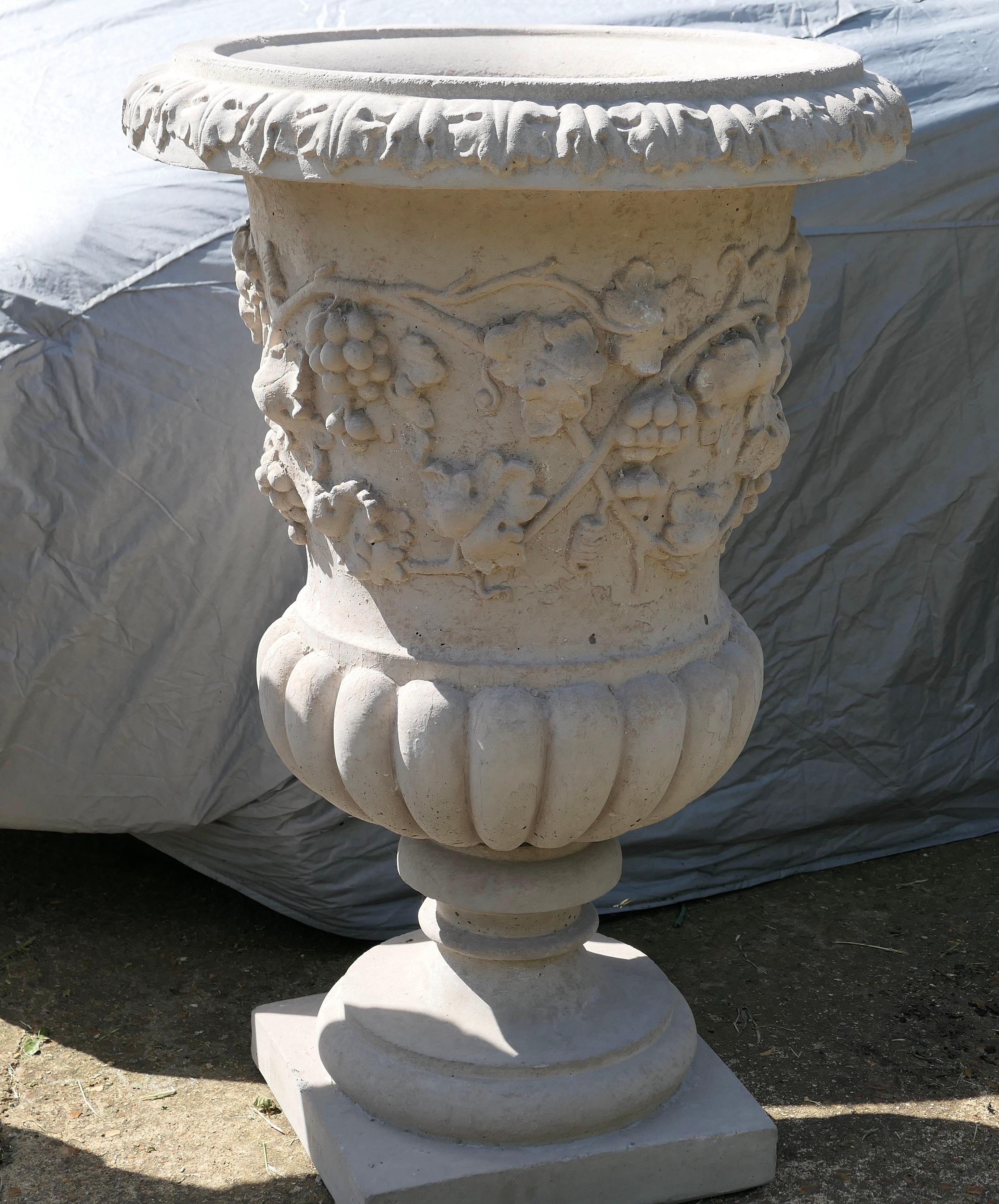 Greco Roman Very Large Classical Grape and Vine Garden Planter  For Sale