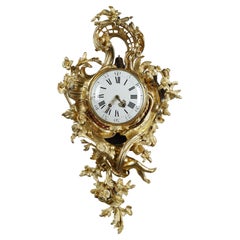 Very Large Clock Sconce After Caffieri in Rococo Style