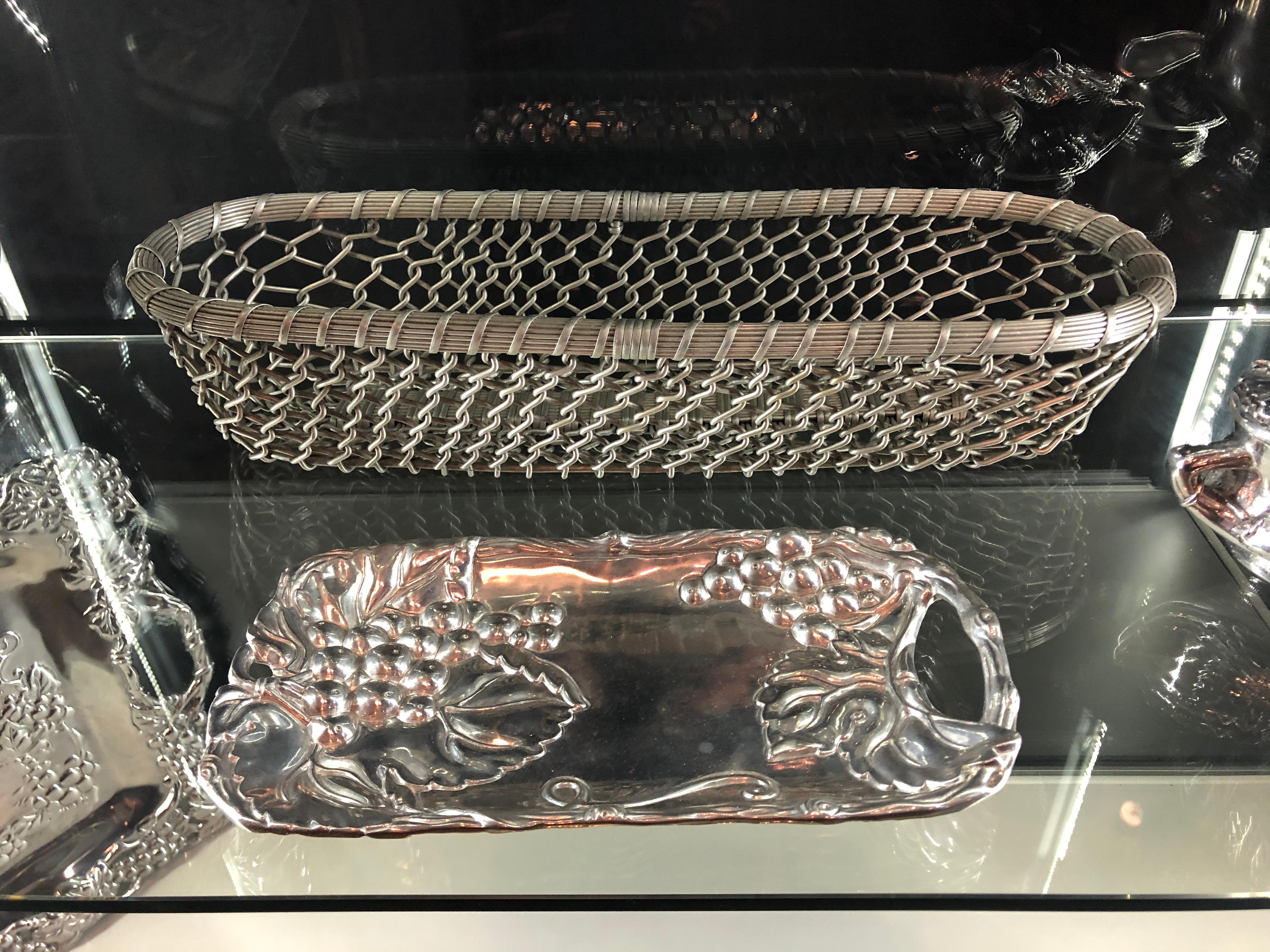 American Classical Very Large Collection of Arthur Court Pewter Trays, Candle Sticks, Serving Piece