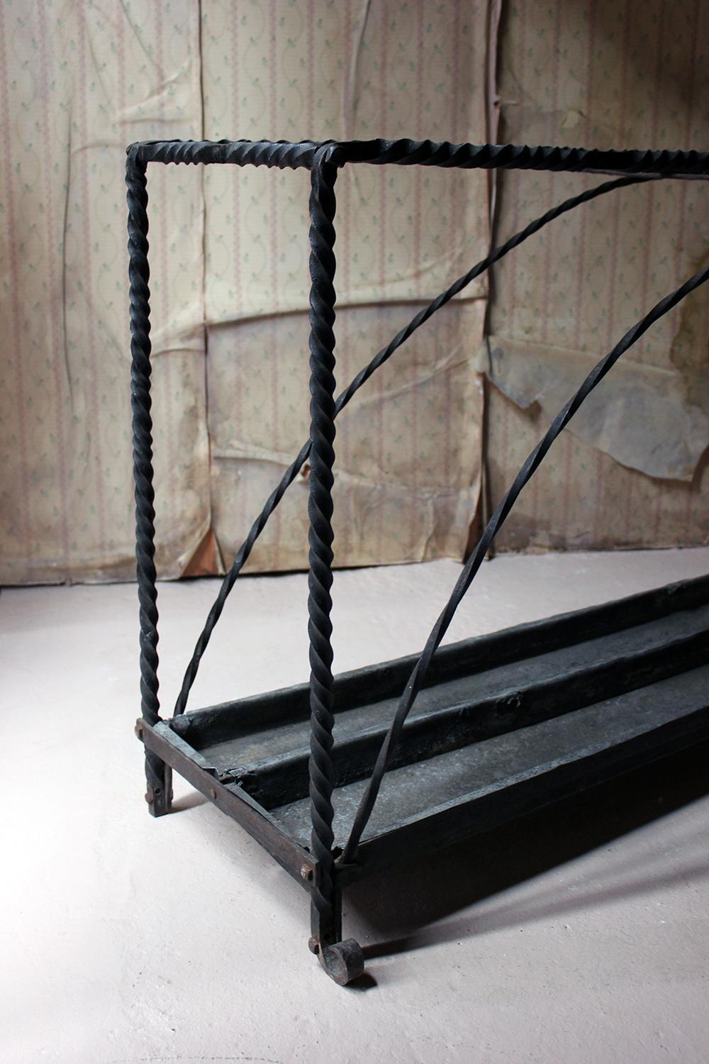 Late 19th Century Very Large Country House Wrought Iron Stick Stand, circa 1870 For Sale