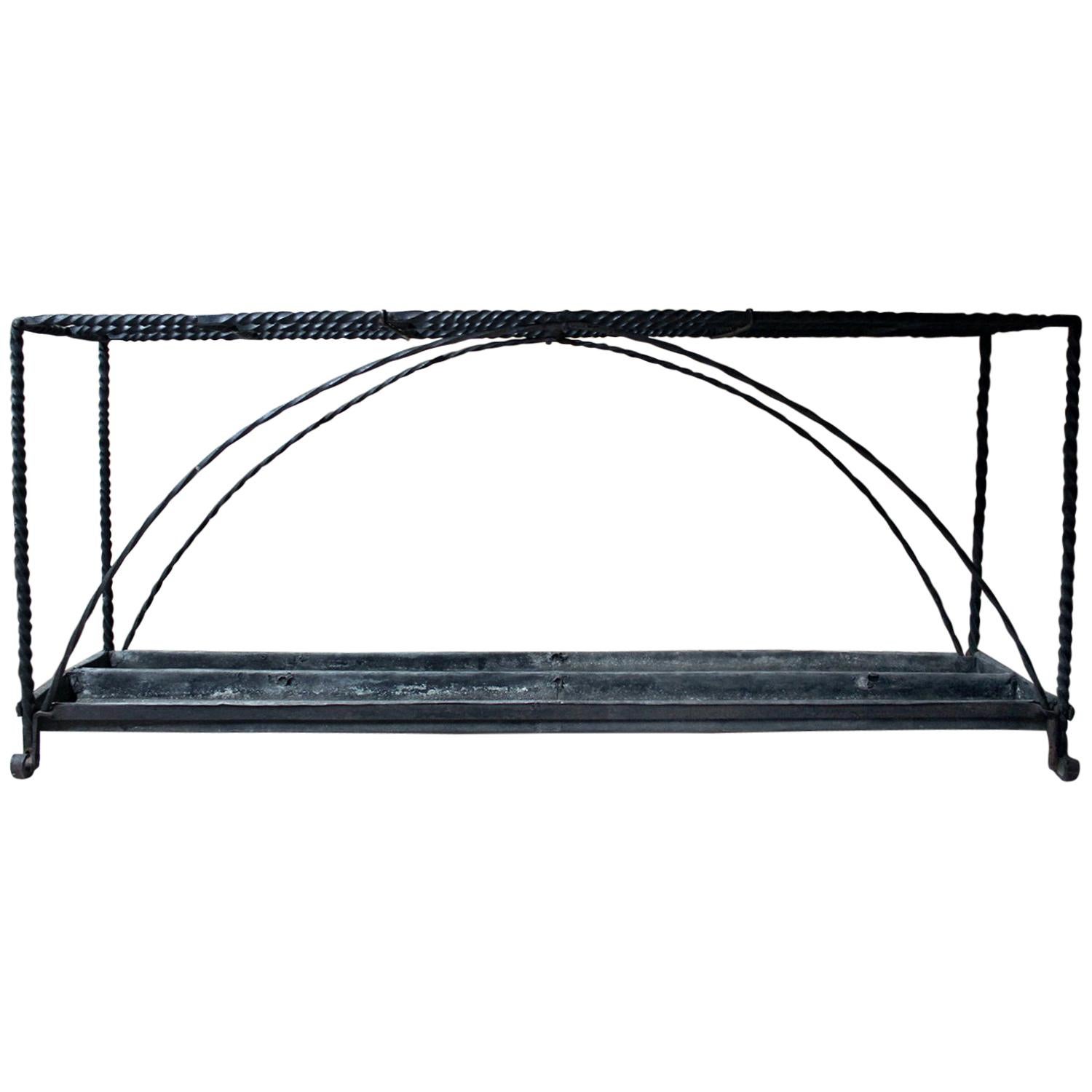 Very Large Country House Wrought Iron Stick Stand, circa 1870 For Sale
