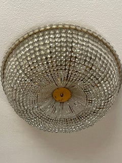 Very Large Crystal Flush Mount Attr. to Lobmeyr or Bakalowits, 1970s