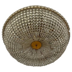 Very Large Crystal Flush Mount Attr. to Lobmeyr or Bakalowits, 1970s