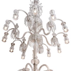 Very Large Cut Glass Chandelier in the Style of F&C Osler
