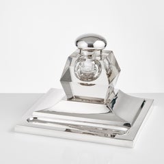 Very Large Danish Art Deco Inkwell by Maker Christian F Heise, circa 1925