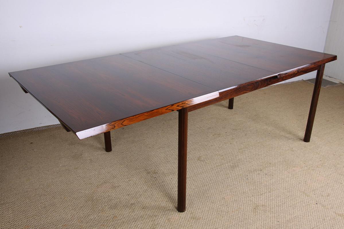 Very large Danish dining table, 250 cm, in Rosewood, Finn Juhl/France & Son. For Sale 7