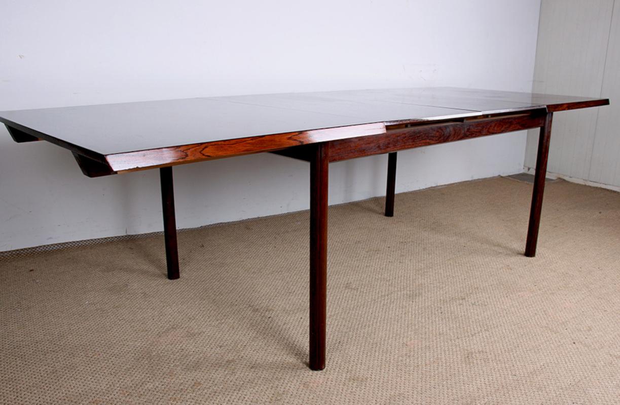 Very large Danish dining table, 250 cm, in Rosewood, Finn Juhl/France & Son. For Sale 8