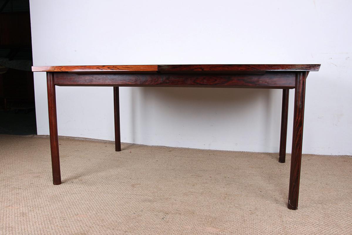 Scandinavian Modern Very large Danish dining table, 250 cm, in Rosewood, Finn Juhl/France & Son. For Sale
