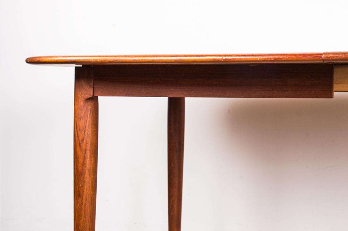 Very large Danish extendable dining table, 250 cm, in Teak by Hans Skovmand 1960 5