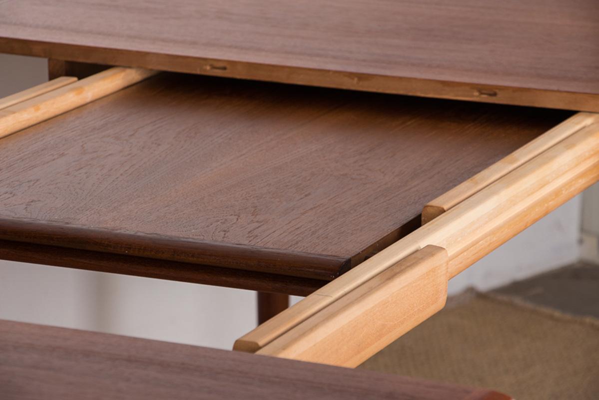 Very large Danish extendable dining table, 250 cm, in Teak by Hans Skovmand 1960 14
