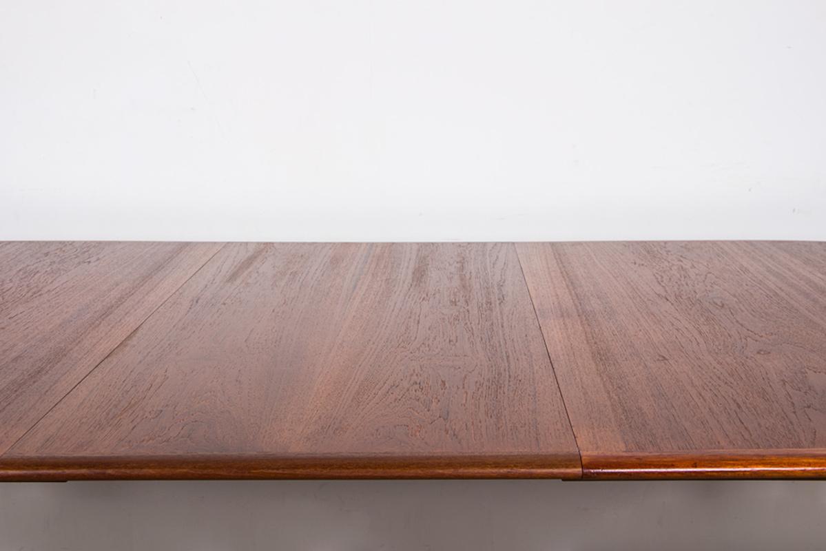Very large Danish extendable dining table, 250 cm, in Teak by Hans Skovmand 1960 3